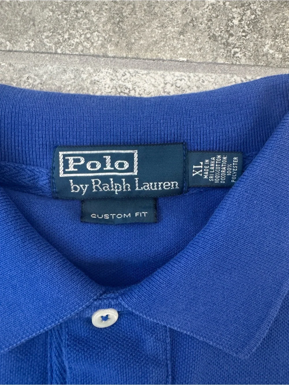 Polo Ralph Lauren big pony white blue LX VII polo custom fit men’s XL